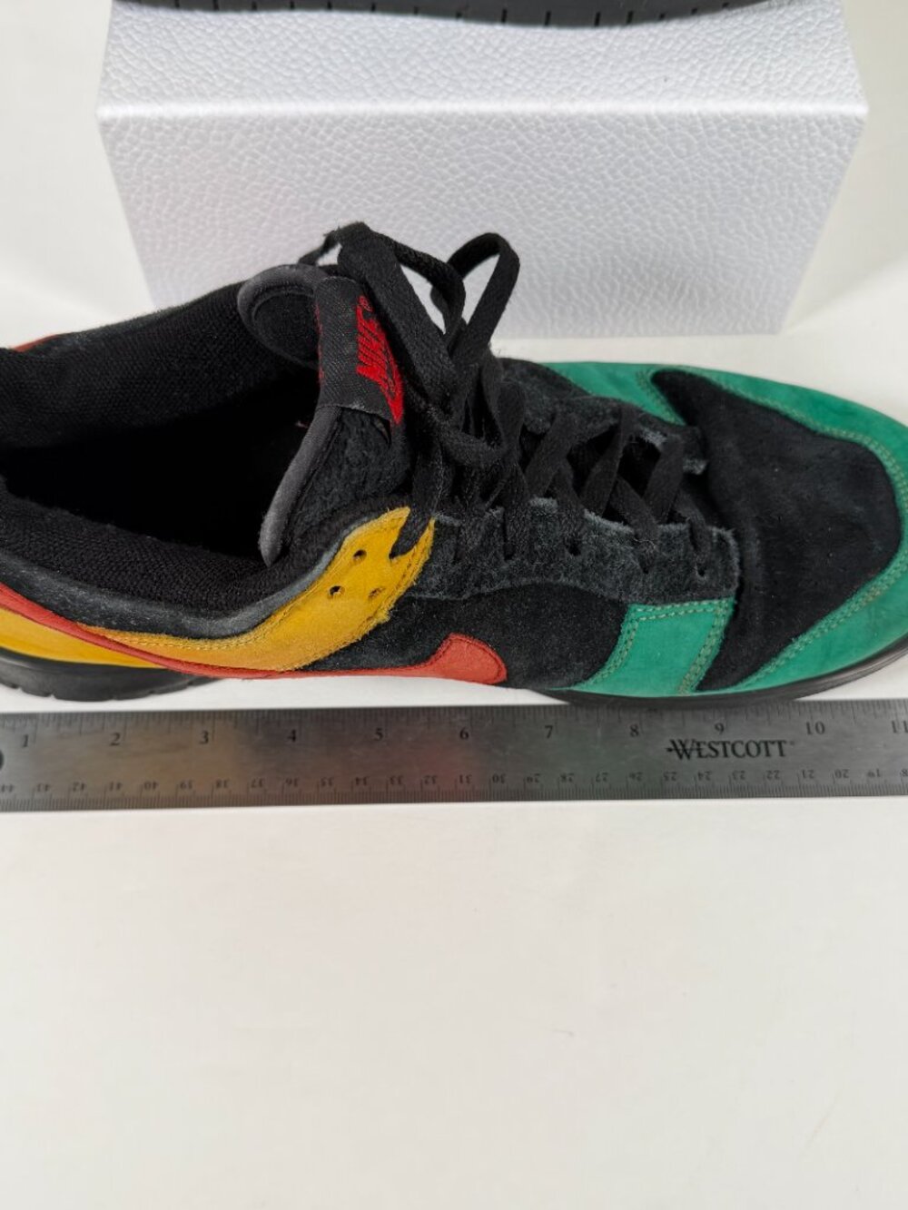 VTG Nike Dunk Low CL Rasta Jamaica Shoes Men Size 11 Black Pine Green 00s GUC - Picture 8 of 8